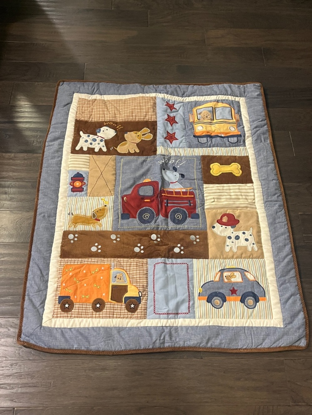 Carter’s Infant Baby 8 pcs Puppy Firetruck Bedroom set blanket lamp quilt pillow